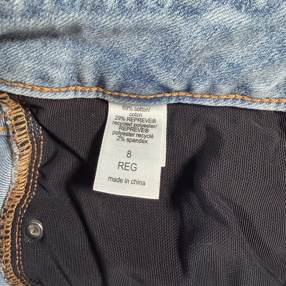 Everflex Slim Bootcut Jeans Women 8 (FITS 28x30) Blue High Rise Stretch READ - Picture 6 of 13